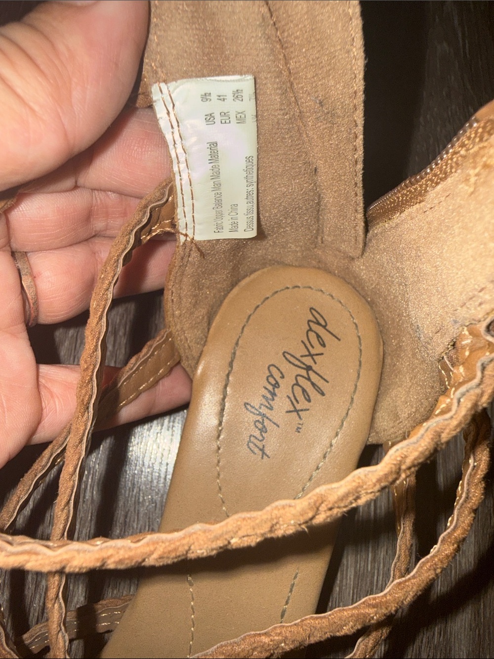Dexflex Comfort Braided Strappy Sandals in Tan - Picture 5 of 5